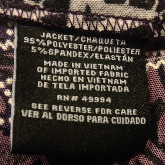 NWT! R&M Richards 2 Piece Printed Jacket And Dress Set Petite - Eggplant - Picture 12 of 13